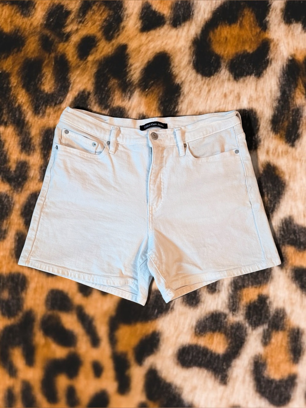 Calvin Klein Jeans White Denim Shorts